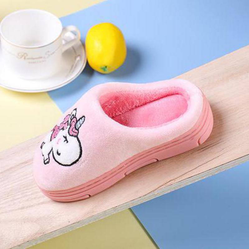 Unicorn Slippers Kids Fluffy Footwear